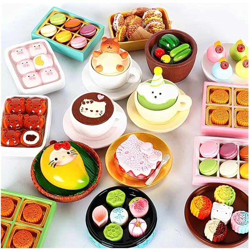 Macaron Dessert Walnut Crispy Handmade painted 3D Fridge Magnets Tourism Souvenirs Refrigerator Magnetic Stickers Gift
