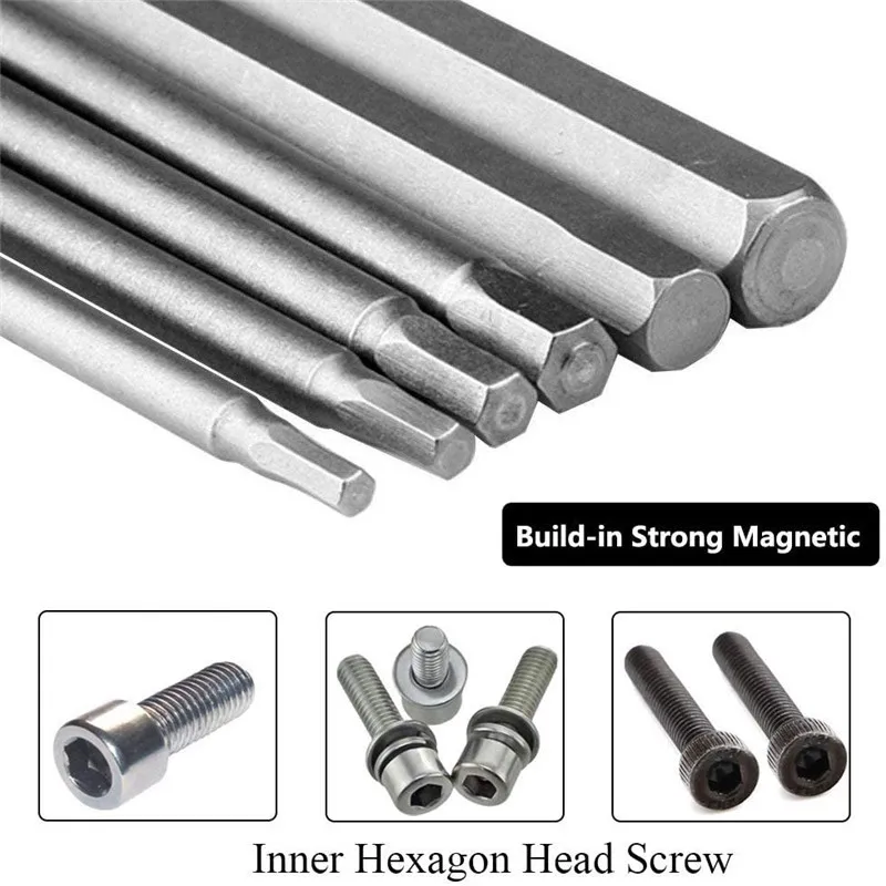 ‌"High-Strength Magnetic Hard-Edge Electric Screwdriver Bit Set - Hexagonal Design for Precision & Durability, Anti-Slip