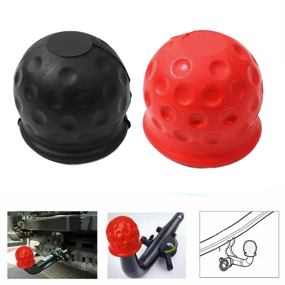 Universal 50MM Tow Bar Ball Cover-Cap Car Towing Hitch Caravan Trailer Towball Protect Car Accessories