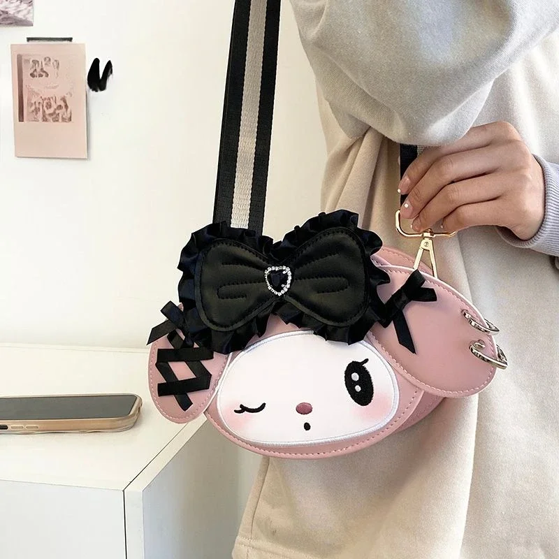 Miniso Sanrio cartoon anime characters cute kawaii My Melody small bag high-looking ins kuromi plush crossbody bag new wholesale