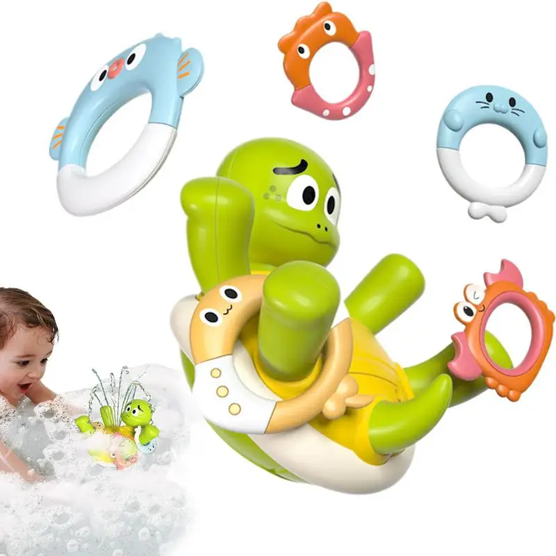 Bathtub Turtles For Kids Electric Water Spraying Rotating Turtle Set Toy Swimming Bathtub Pool Toy Cute Swimming Turtle Toys