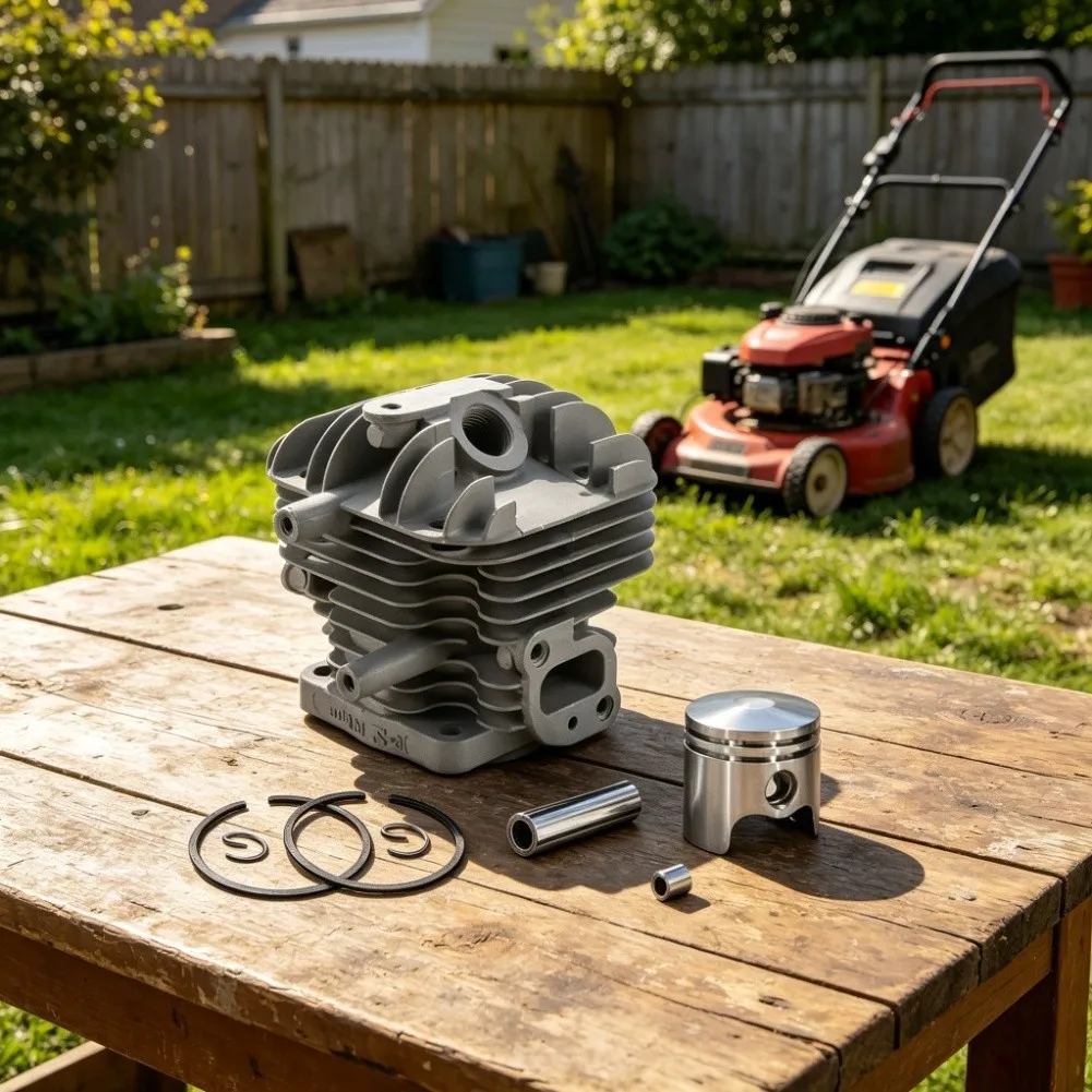 Grass Trimmer Part Engine Cylinder For Engine Maintenance Silver Compatible Parts For Engines High-grade Metal