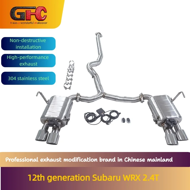 

Высокопроизводительная выхлопная система GFC Catback с регулируемыми клапанами, глушителями и насадками для Subaru WRX 2.4T 12-го поколения