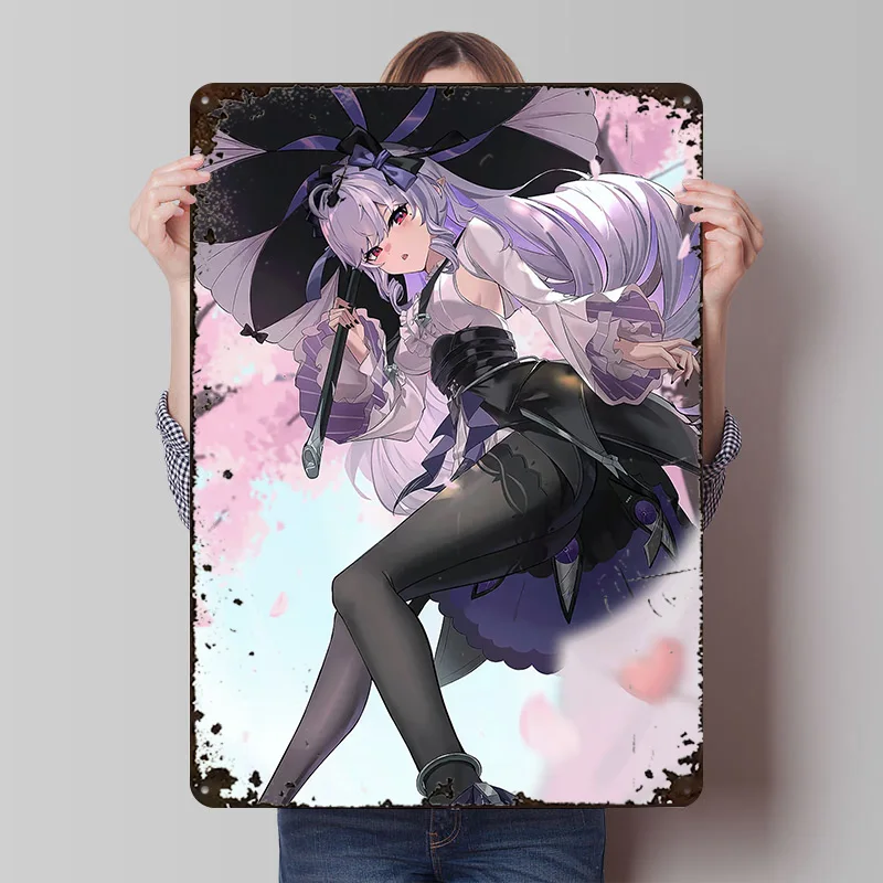 Vivian Banshee Zenless Zone Zero Tinplate Poster Customized Wall Art Vintage Metal Signs Retro Tin Plaque for Office Decor House