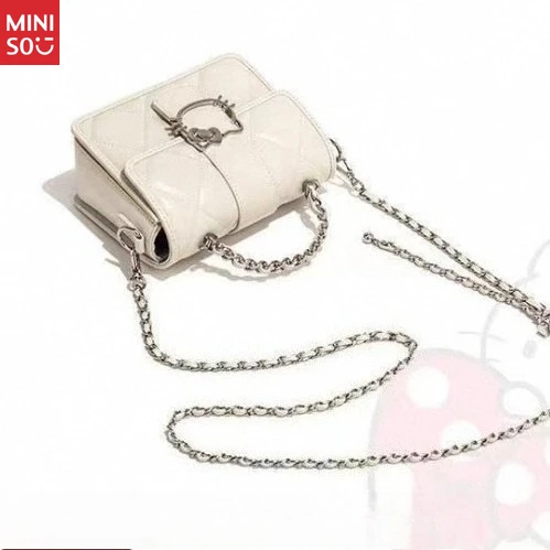 Miniso Hello Kitty Small Square Bag, Unique Chain Strap Crossbody Purse for Women & Girls
