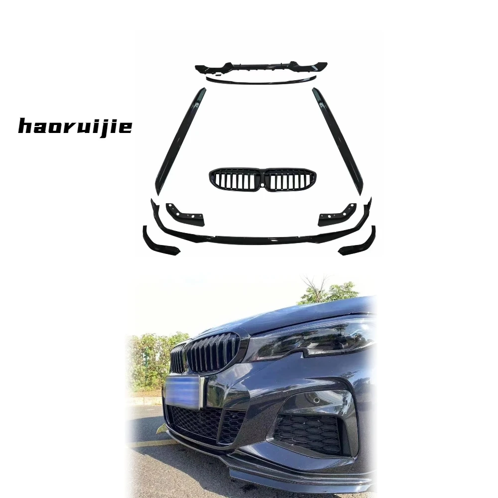 G20 Black aero Kit for  G20 Pre Lci Sport Upgrade Black Knight aero Bodykit Front Lip Diffuser Side Skirt Spoiler Facelift