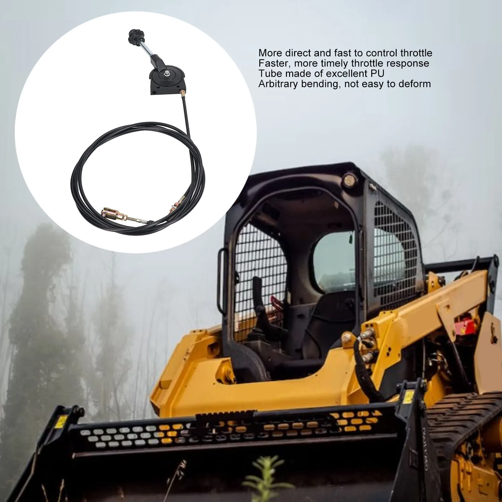 Excavator Motor Control Cable  Response Easy To Install Replacement Excavator Manual Throttle Cable for Industrial Use