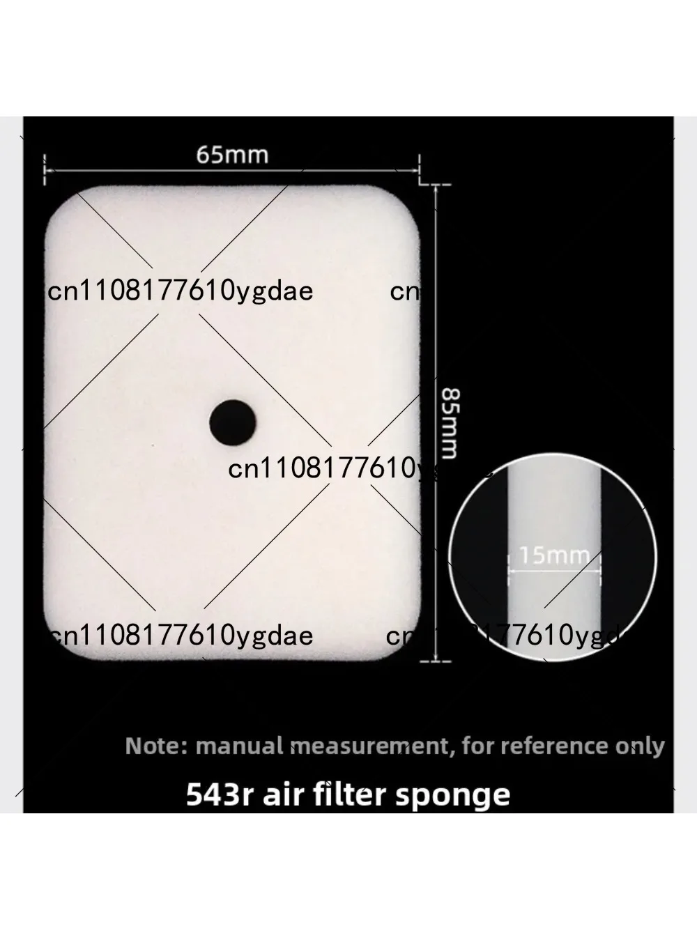 6PCS Air Filter for 543 543R 543RS 543RBS 40CC Grass Trimmer Brush Cutter