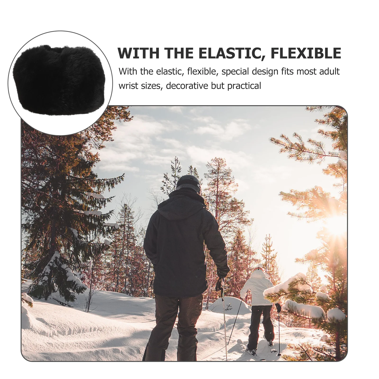 

1Pair Warm Keeping Cuff Cover Acrylic Fiber Sleeve Clothing Cuff Decor Adult Wrist Cover Winter Oversleeve Party Accessory