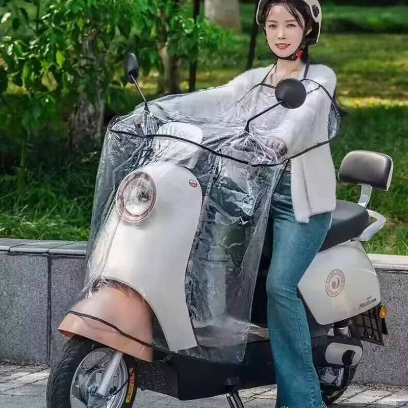 

Transparent Waterproof Dustproof Motorcycle Windshield Cover Universal Electric Vehicle Head Control Rainproof Shield