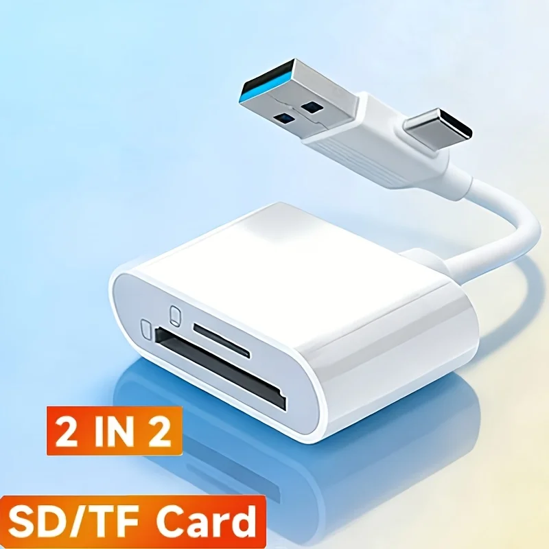 2in2 Multi-function Type-C Card Reader SD TF Cards Memory Cards Reader Converter For Macbook PC Laptops For Samsung