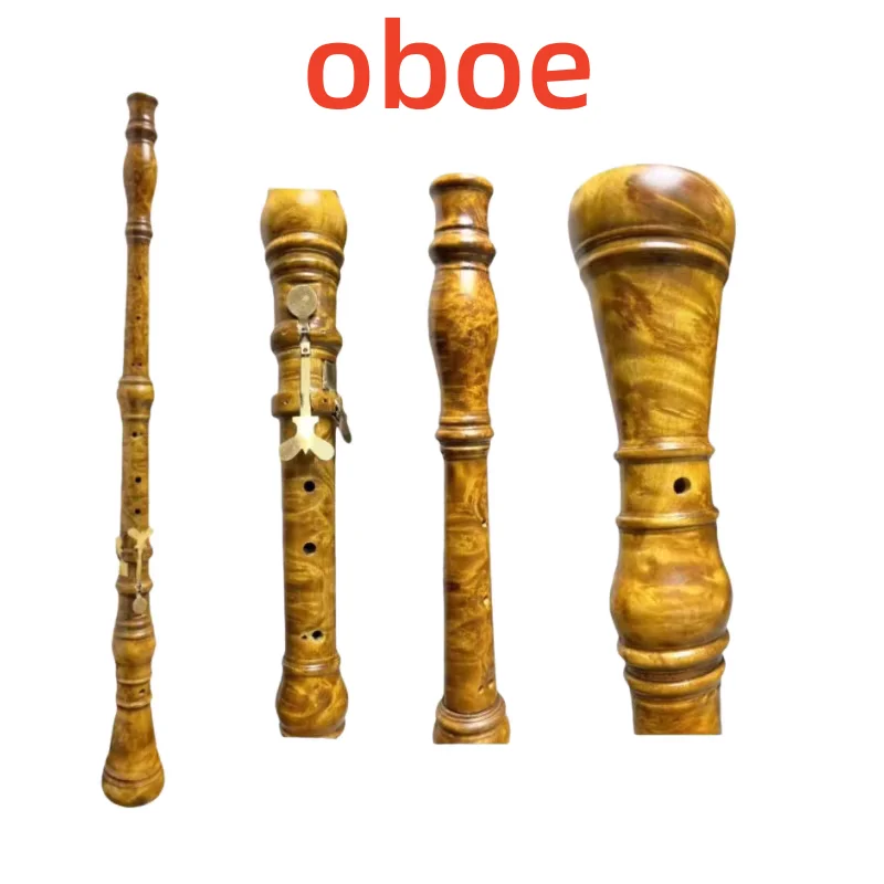 Nice-looking German Baroque style Oboe A-415HZ,beautiful maple ebony rosewood Bird's eye wood oboe