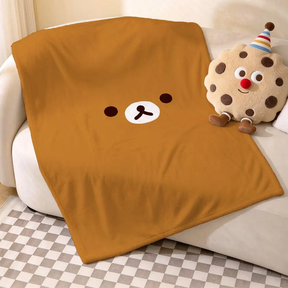 R-RilakkumaES Throw Bedding Home Decoration For Kids Adults Warm Flannel Soft Comfortable Home Bed
