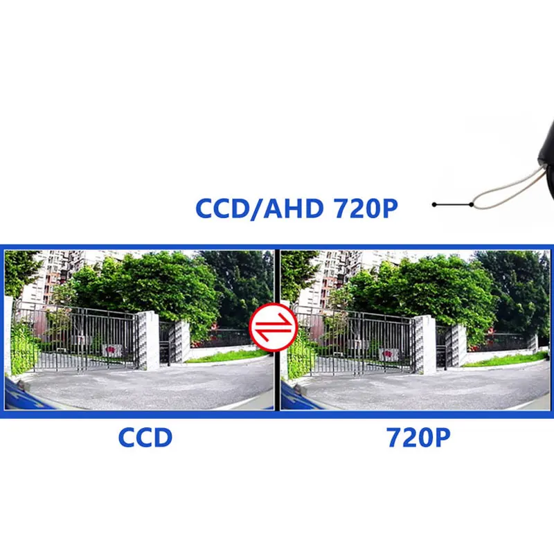 QMKJ AHD 1280* 720P Golde Fisheye Lens Car Rear View Camera 170 Deg HD Black Reverse Starlight Night Vision Parking For Monitor