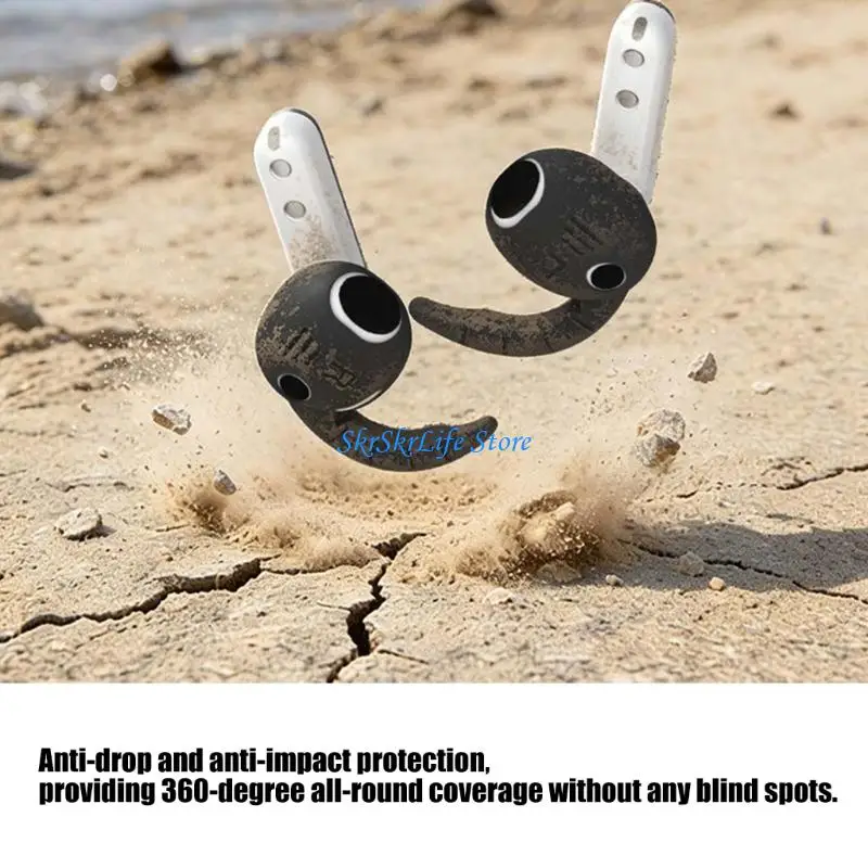 E65E Scratchproof Case Shockproof Skin Wrap for Earbuds Dustproof Enclosure Housing Washable Silicone Sleeve Enhances Grip