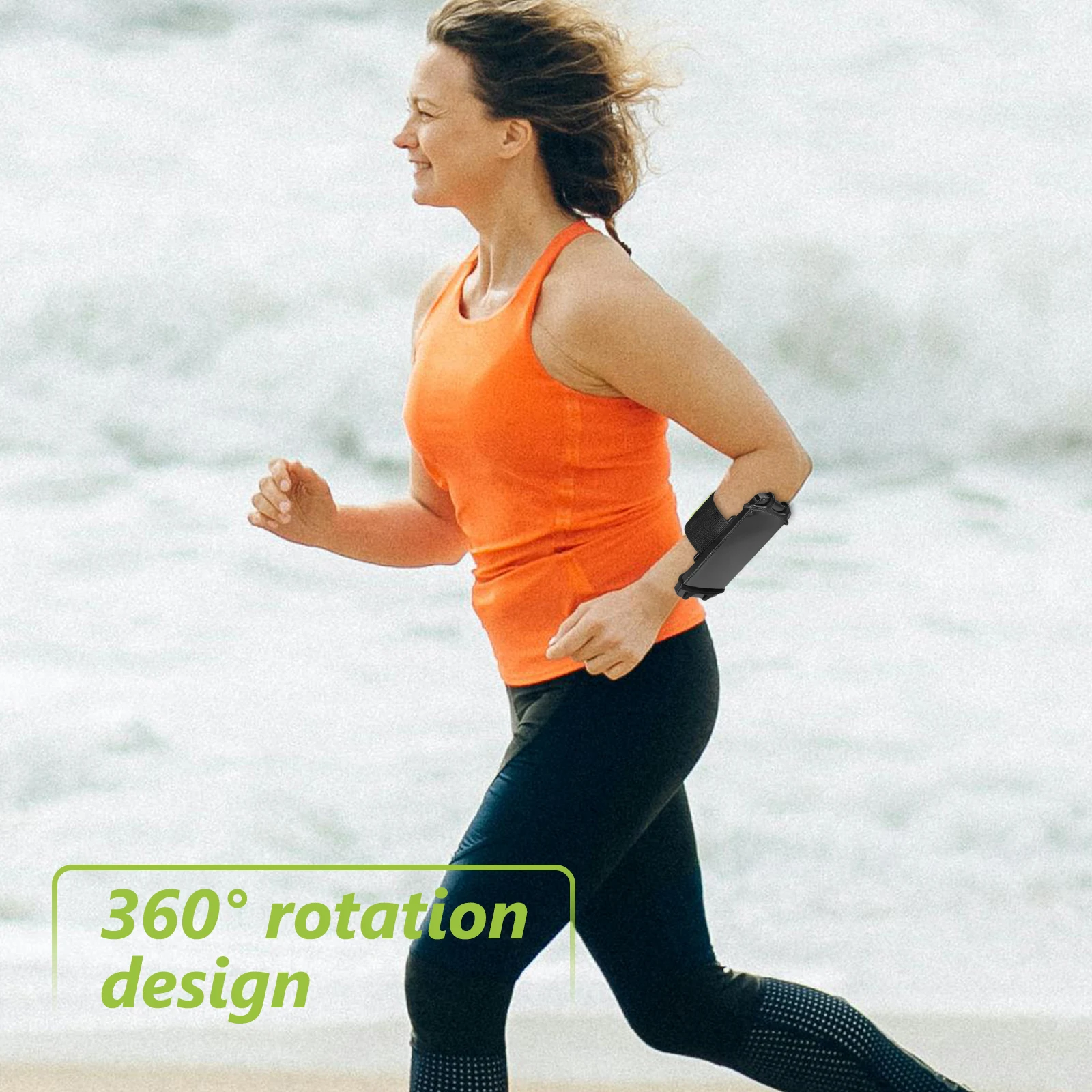 

2pcs Phone Wristbands Arm Holders 360° Rotating Cycling Running Compatible Smartphones Green Wrist Arm Stand Lightweight