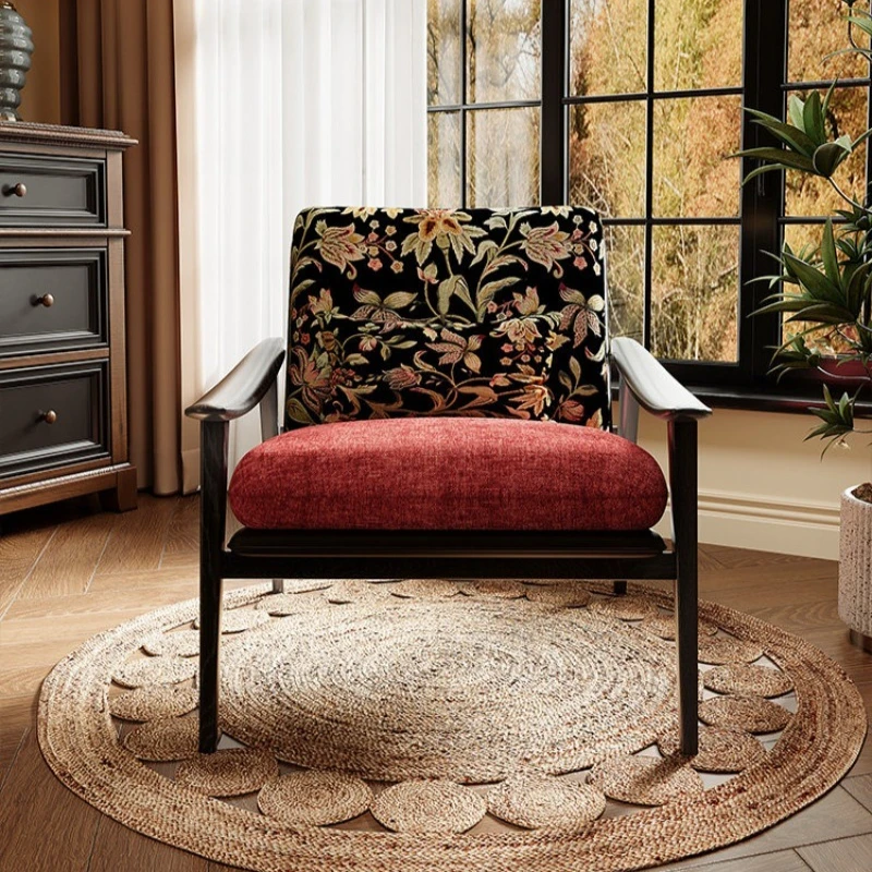 Removable and washable single sofa chair antique back recliner