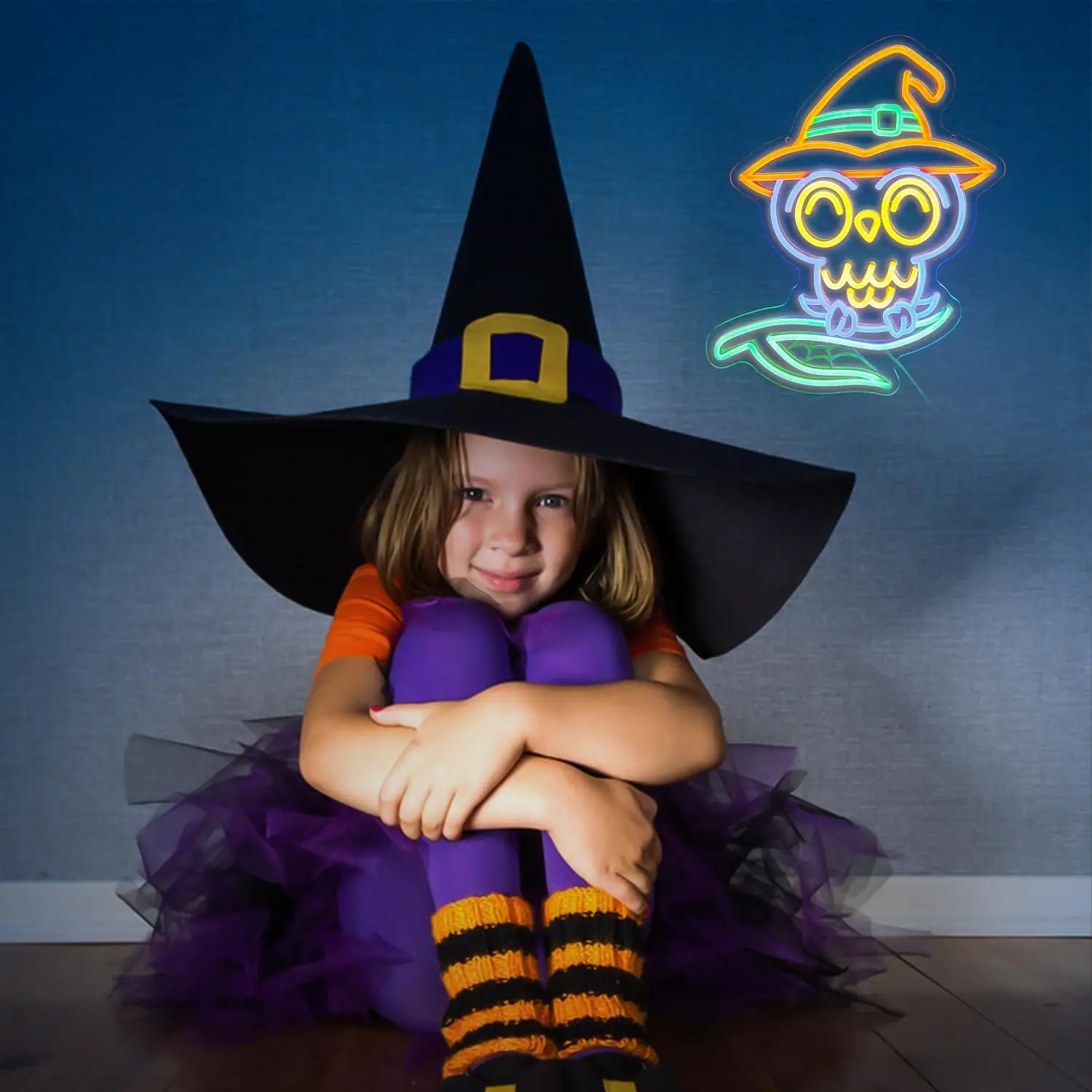 الهيكل العظمي البومة النيون تسجيل USB عكس الضوء LED ضوء النيون تسجيل لشرب بار رجل كهف غرفة نوم فندق المرآب لعبة غرفة ديكور جدران الطرف #6