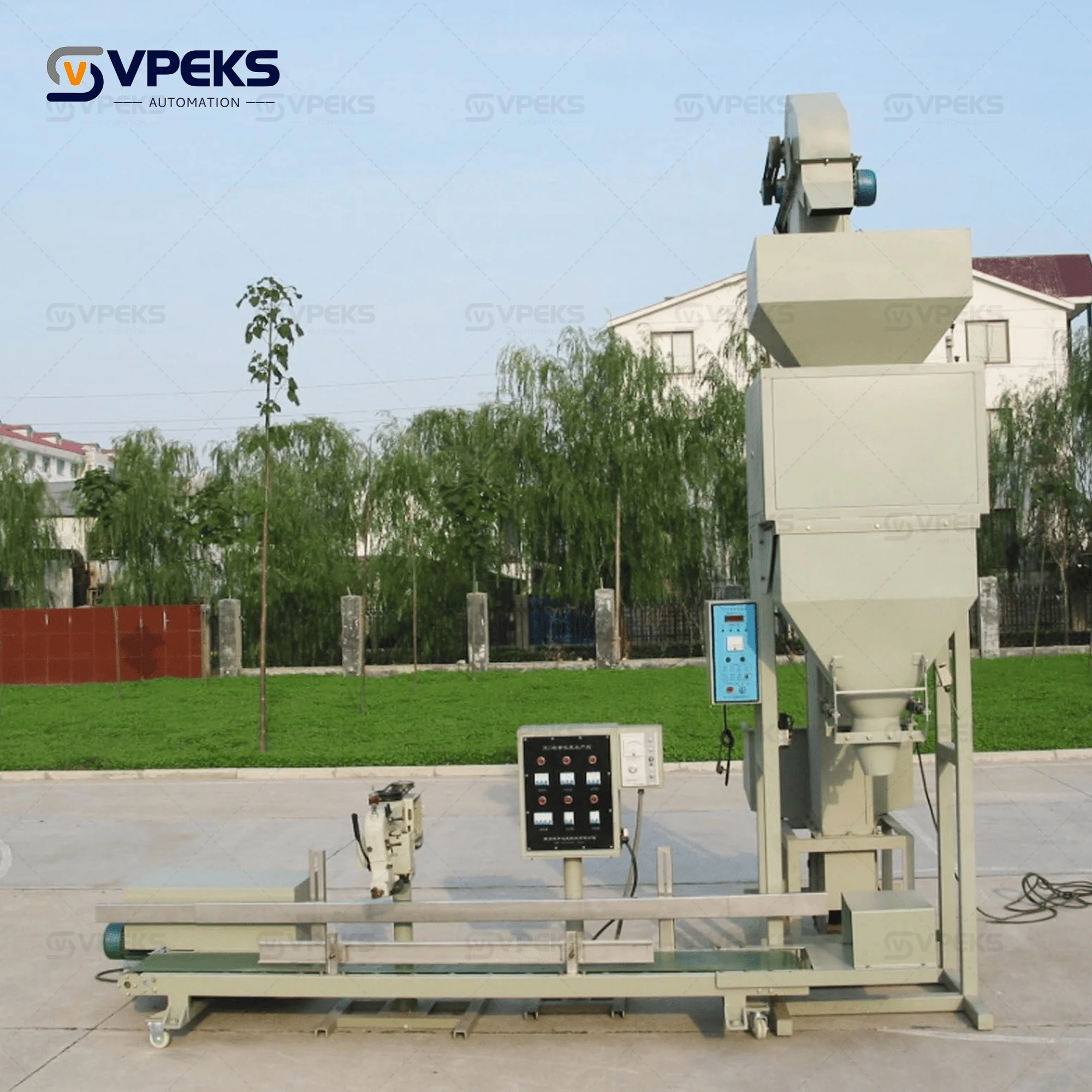 VPEKS Bag Filling Open Mouth Bag Filler Machine Bagging Machine Line With Single Weighing System