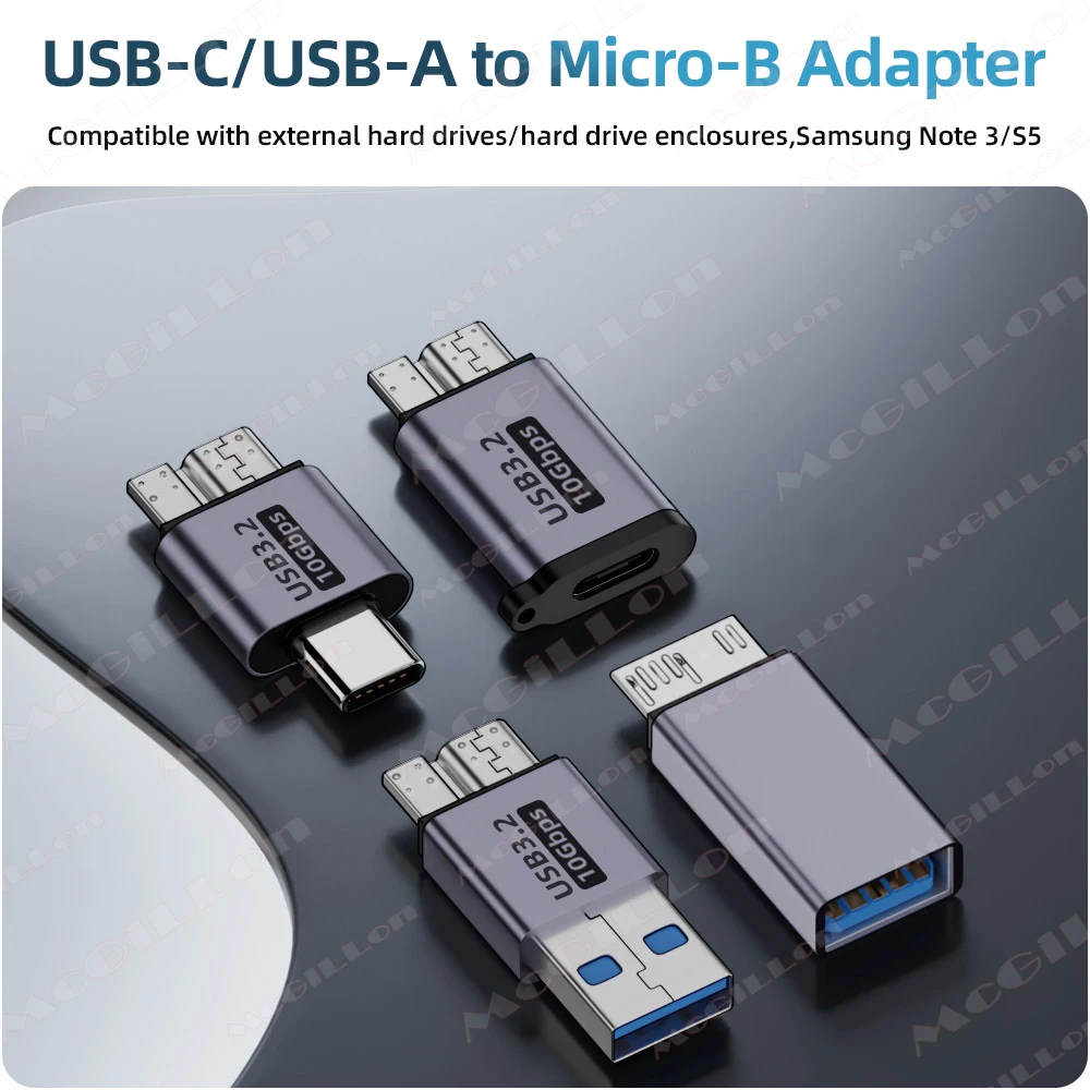 USB C 3.0 Micro B Male to Type C Female Adapter Type-C To Micro B Connector for Laptop External Hard Drive Disk Box Samsung S5