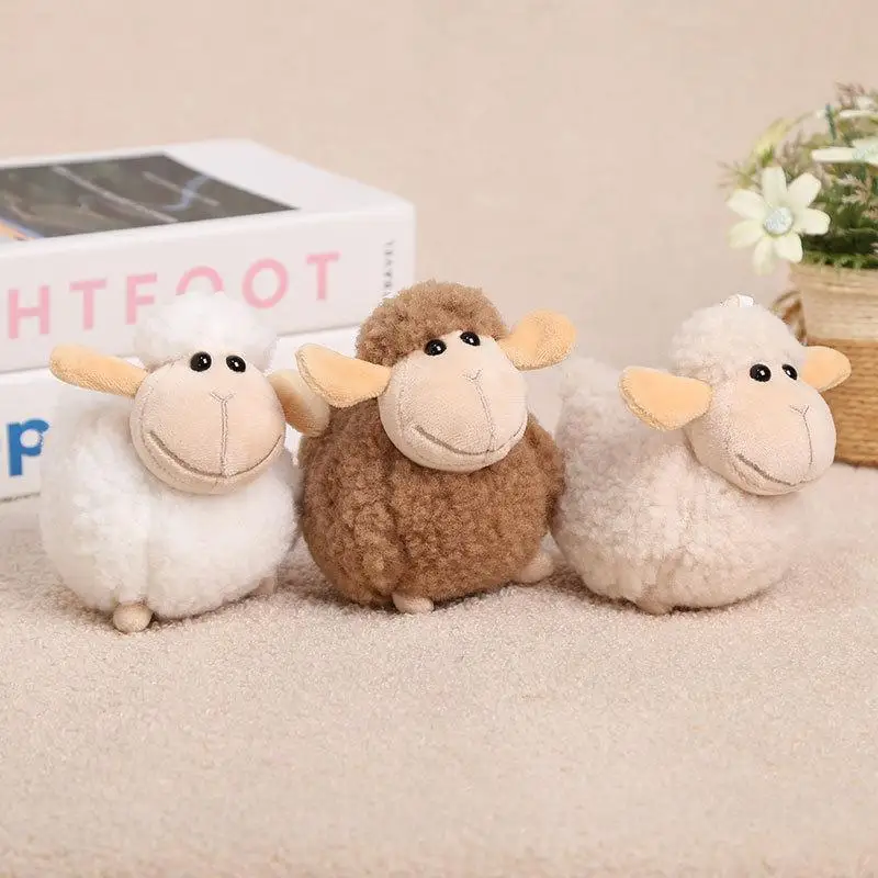 Weicher, flauschiger Schaf-Plüsch-Anhänger, bezauberndes Aussehen, sanfte Haptik, tolle Taschendekoration, Geschenk für Kinder und Freunde. – Detail 4