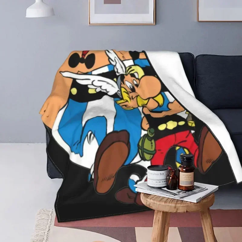 Asterix And Obelix Blanket Plush Funny Warm Throw Blanket for Chair Covering Sofa Summer