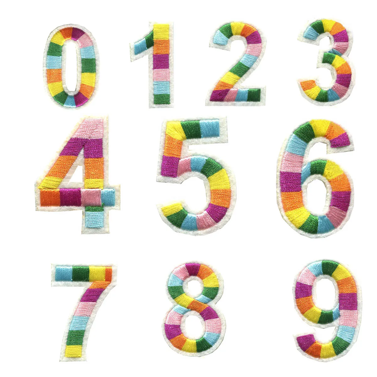 3D Colorful Letter Embroidered Patches, Decorative Appliques for Garment Accessories