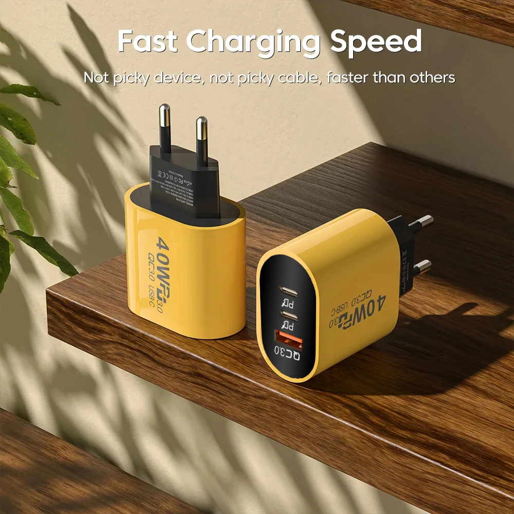 40W USB C Charger Quick Charge 3.0 USB Wall Charger PD Type C Phone Charger Power Adapter For iPhone 14 Xiaomi13 HuaweiSamsung image 4