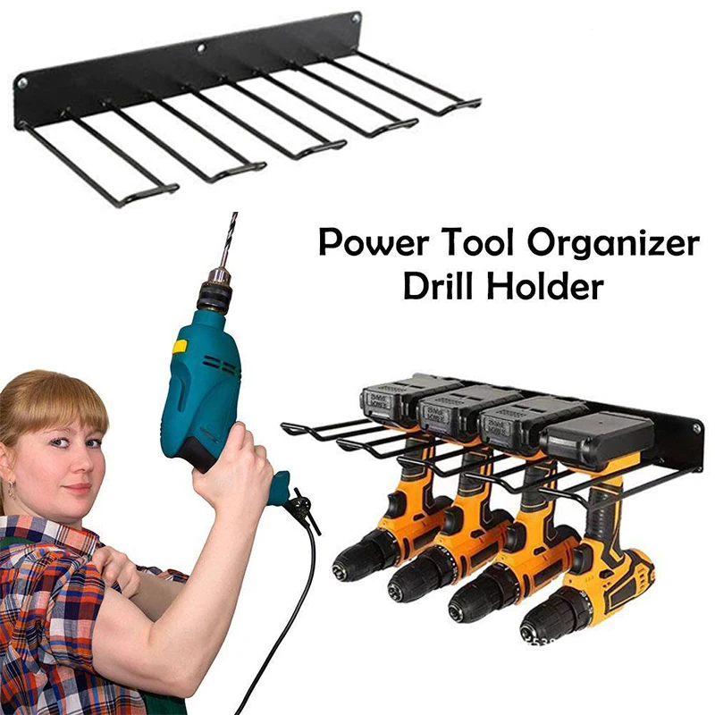 壁掛け式電動ドリルホルダー、ツールオーガナイザー、レンチ収納棚、ワークショップ、ドライバー、ガレージアクセサリー