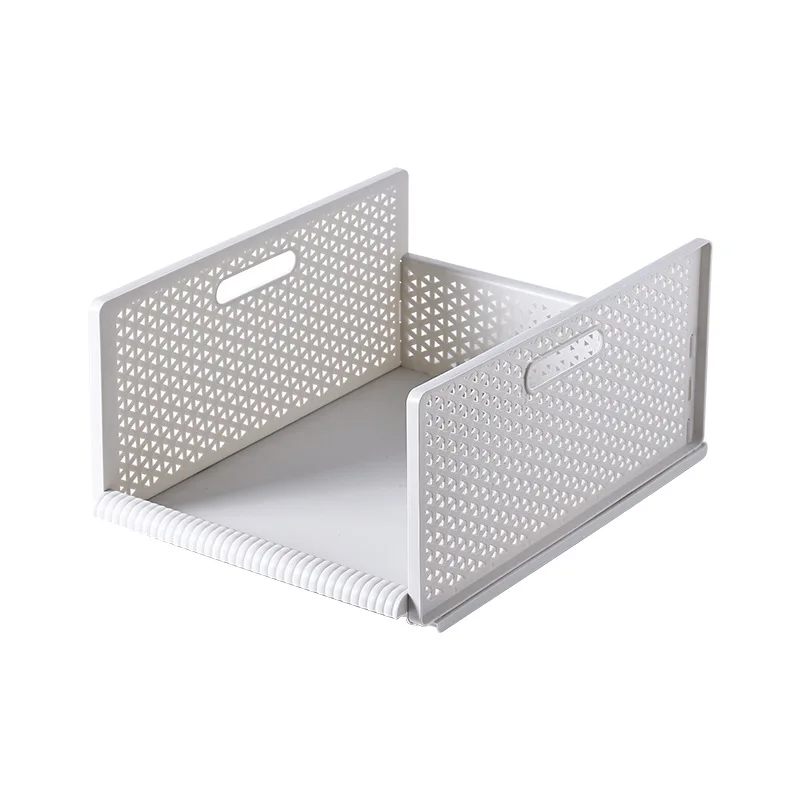 

Clothes storage box drawer type, plastic shelf, wardrobe storage, layered multi-layer pulling, foldable folding artifact