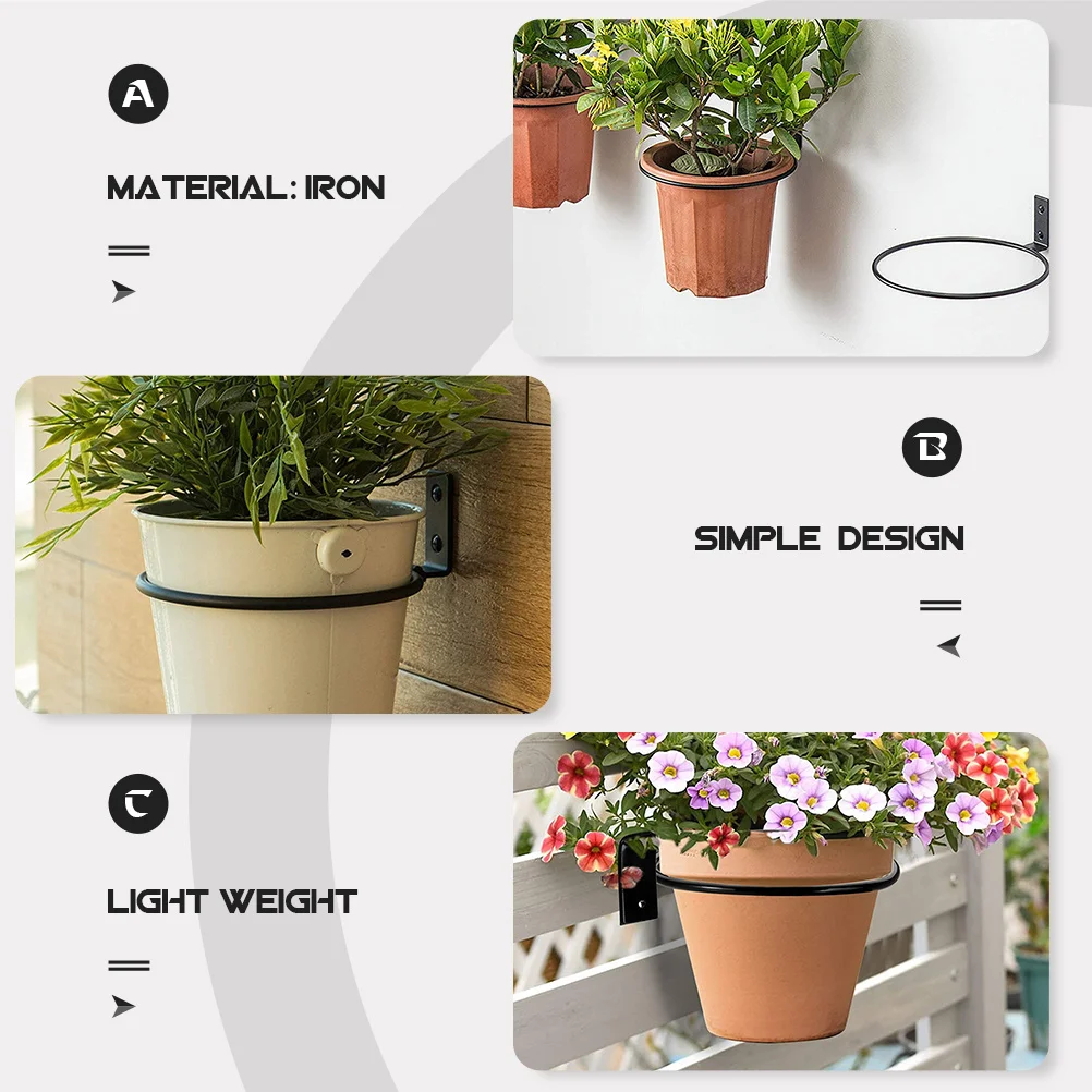 

2pcs Wall-Mounted Iron Gardening Shelf For Plant Pot Plant Pot Racks Stands Flower Gardening Shelf Storage Display Rack