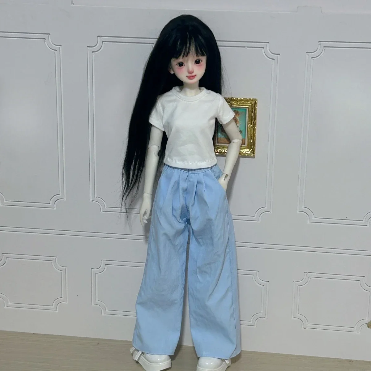 1/4 ملابس الدمية تناسب 45 سنتيمتر Bjd دمية ملابس خارجية ، سترة سترة ، سراويل تقليدية فستان اللعب منزل إكسسوارات دمي ، لا دمية