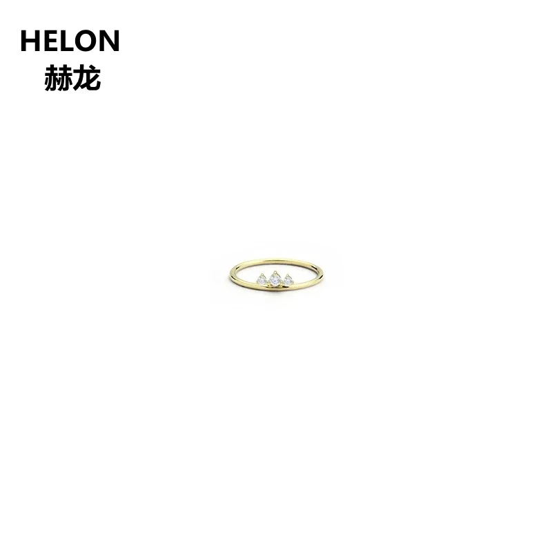 0.06CT VS Natural Diamonds Women Ring Solid 14k Yellow Gold Engagement Wedding Band Anniversary Graduation Valentine Gift