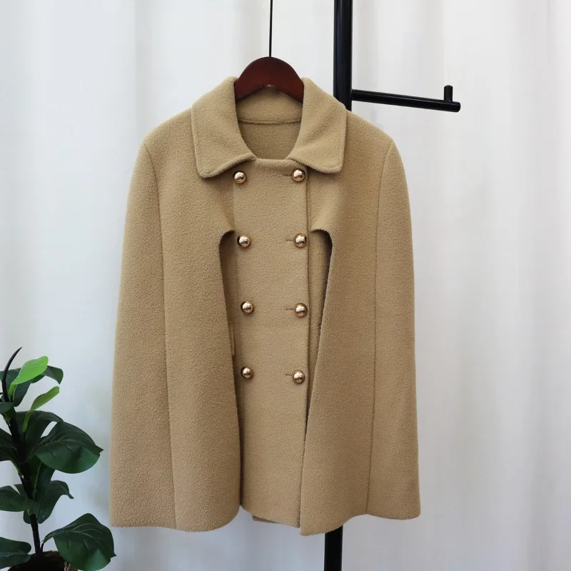 Double Breasted Chaquetas Small Fragrance Trench Coats Lapel Women Jackets 2024 Spring Winter Jacket Loose Ponchos Outfits