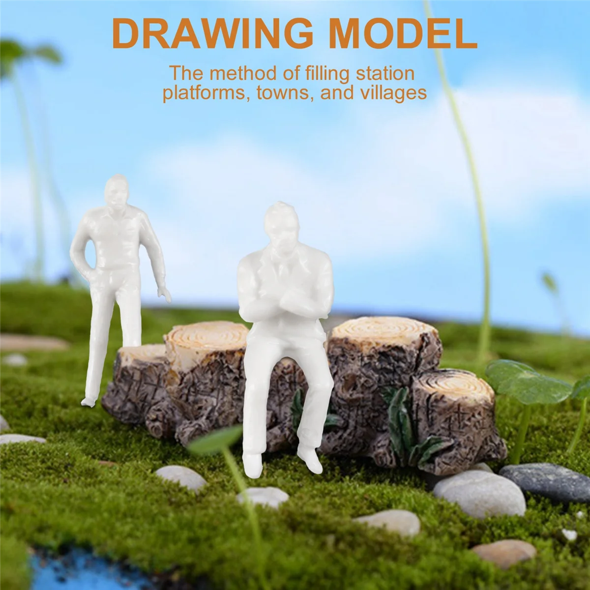 Figuras blancas 1:50, modelo arquitectónico a escala humana, modelo HO, personas de plástico, 10 piezas