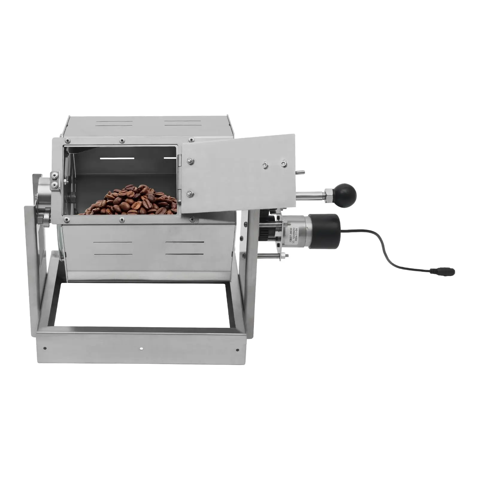 Electric Coffee Bean Roaster 300-1200g, Commercial Coffee Roaster with Temperature Gauge, Stainless Steel Drum Roasting Machine