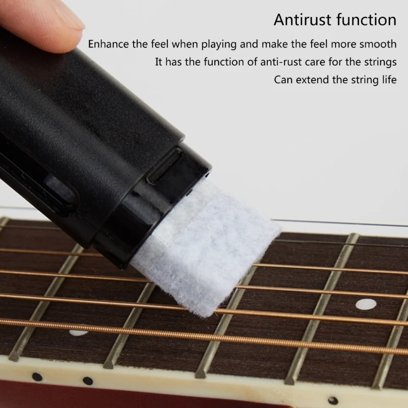 Guitar Strings Cleaner Eraser Rust Remover Brush Fret Care for Cleaning Acoustic Eletric Guitar Bass Ukulele Instrument