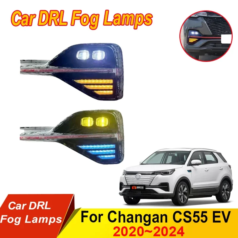 

Car DRL Fog Lamp For Changan CS55 EV 2020 2021 2022 2023 2024 Instruction Signal Front Light DRL Left Right Fog Lamp Accessories