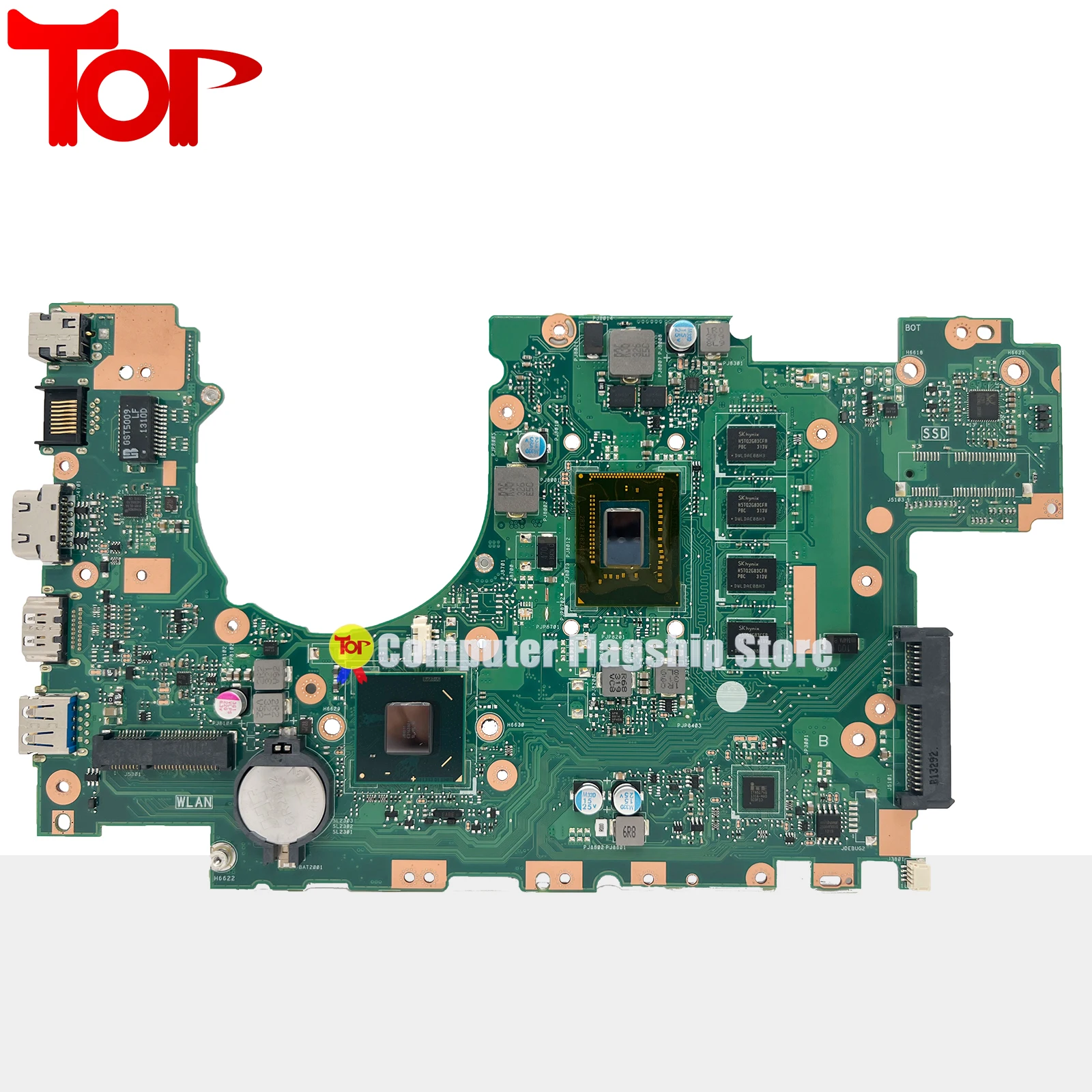 KEFU X502CA Scheda Madre Del Computer Portatile Per ASUS X402CA X502C X402C F502C F402C Mainboard 2G O 4G-RAM 1007U 2117U I3 I5 I7 100% di Lavoro