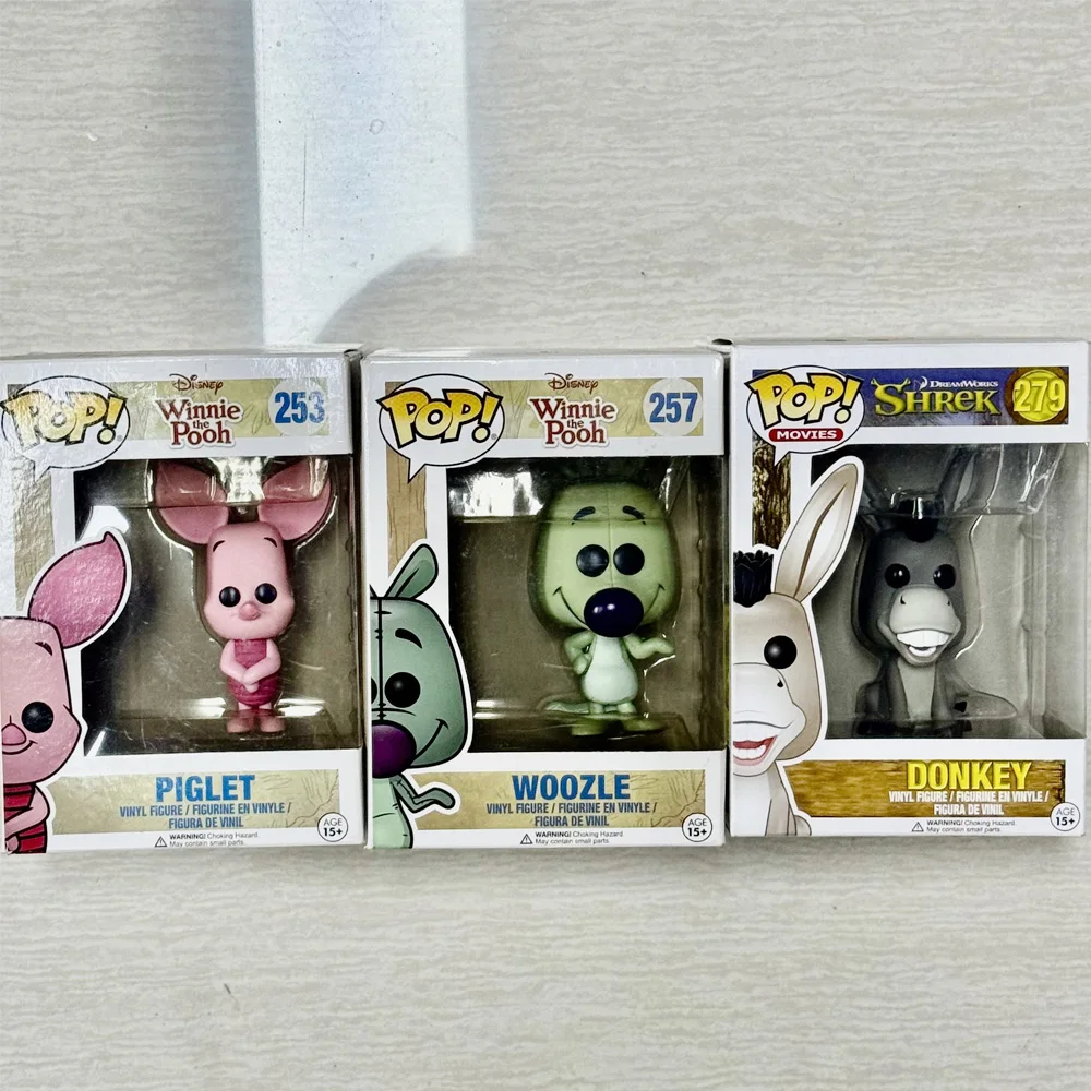 Recién llegados Películas Funkos Shrek Donkey # 279 Disney Winnie el Pooh Piglet # 253 Woozle # 257 Pops Figuras de acción de vinilo Juguetes Muñecas