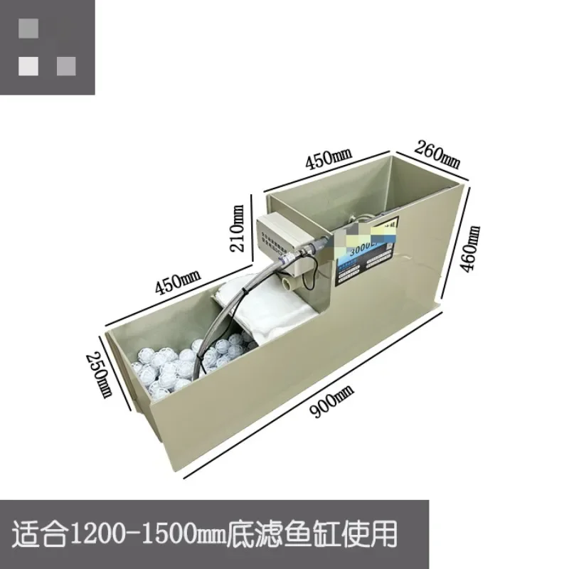Fish Tank Bottom Integrated Bioquímica Drum Filter Machine System, automático, Micro, sem limpeza
