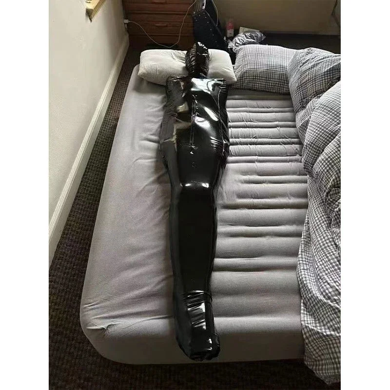 Exotic Oil Glossy Mummy Sleeping Bag Bodystocking Adult One Piece Tights Full Coat Zentai Patent Leather Jumpsuit Custom Cosplay