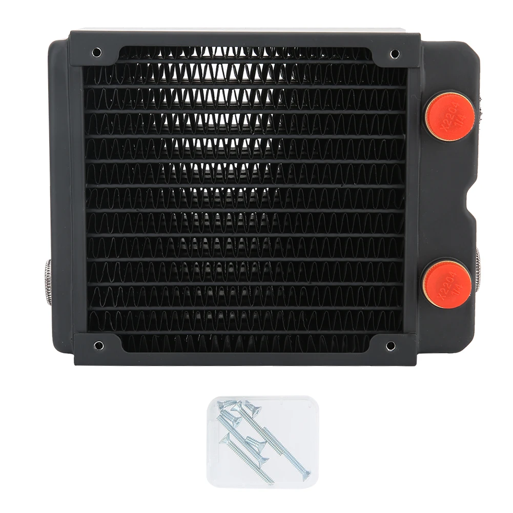 Computer Radiator PC Water Cooling Heatsink Computer Water Cooling Copper Radiator 3-Layer 12-Tube PC Cooler Heatsink 120mm G1/4