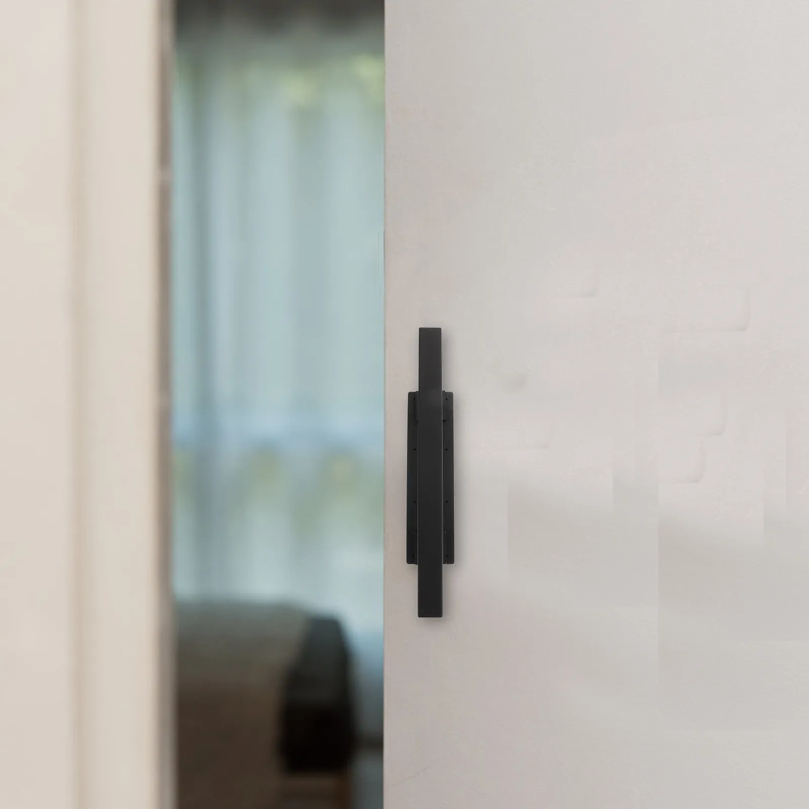 1Set Sturdy Square Barn Door Handle Premium Carbon Steel Sliding Door Pull Knob for Warehouse Granary Wood Doors Easy Install