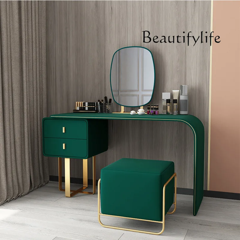 

Light luxury rock slab dresser modern simple bedroom creative high-end makeup table