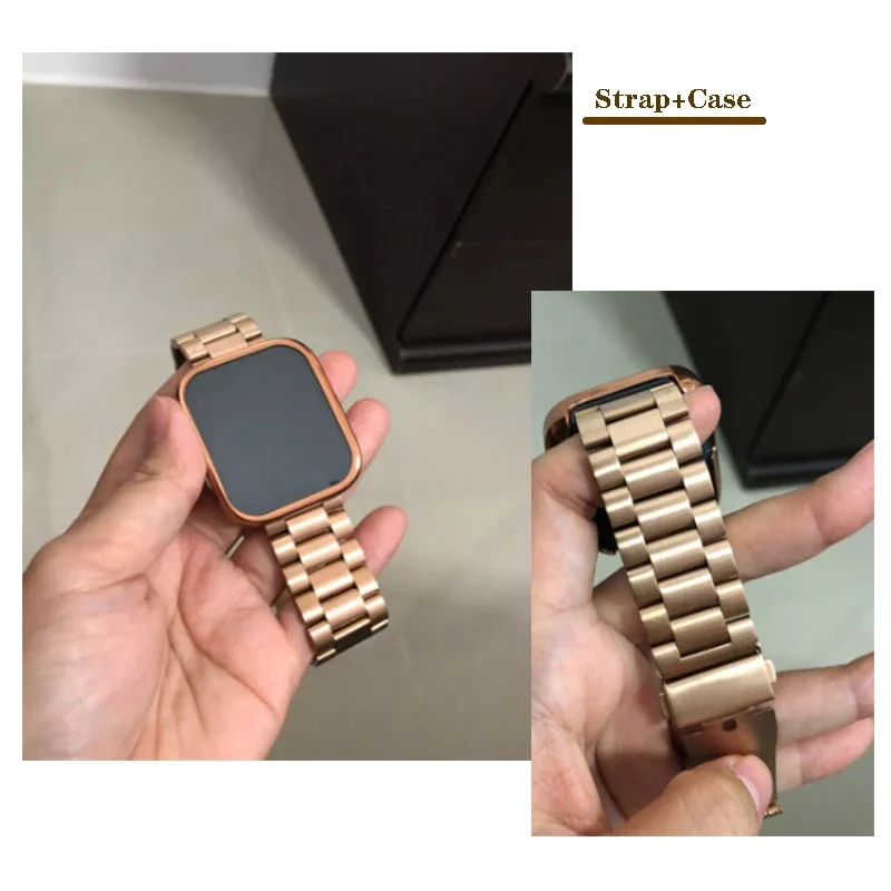 Cinturino in acciaio inossidabile 2in1 con custodia protettiva per schermo per Huawei Watch Fit /Fit2/Fit3 /Fit4/Fit4 Pro/Fit New/Fit SE/Fit 2 3 4