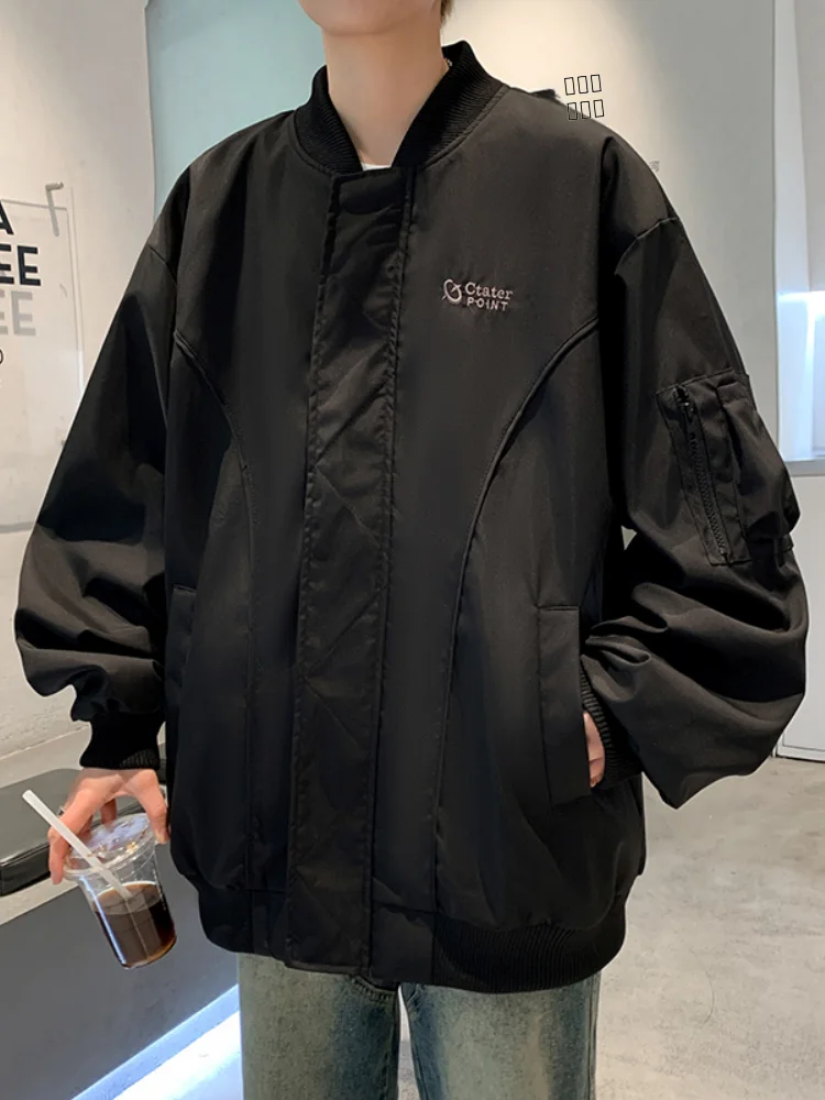 

Американская ретро-бейсбольная куртка для мужчин, осень 2024, новая трендовая куртка-пилот, крутая спортивная верхняя одежда для подростков и молодежи, модная