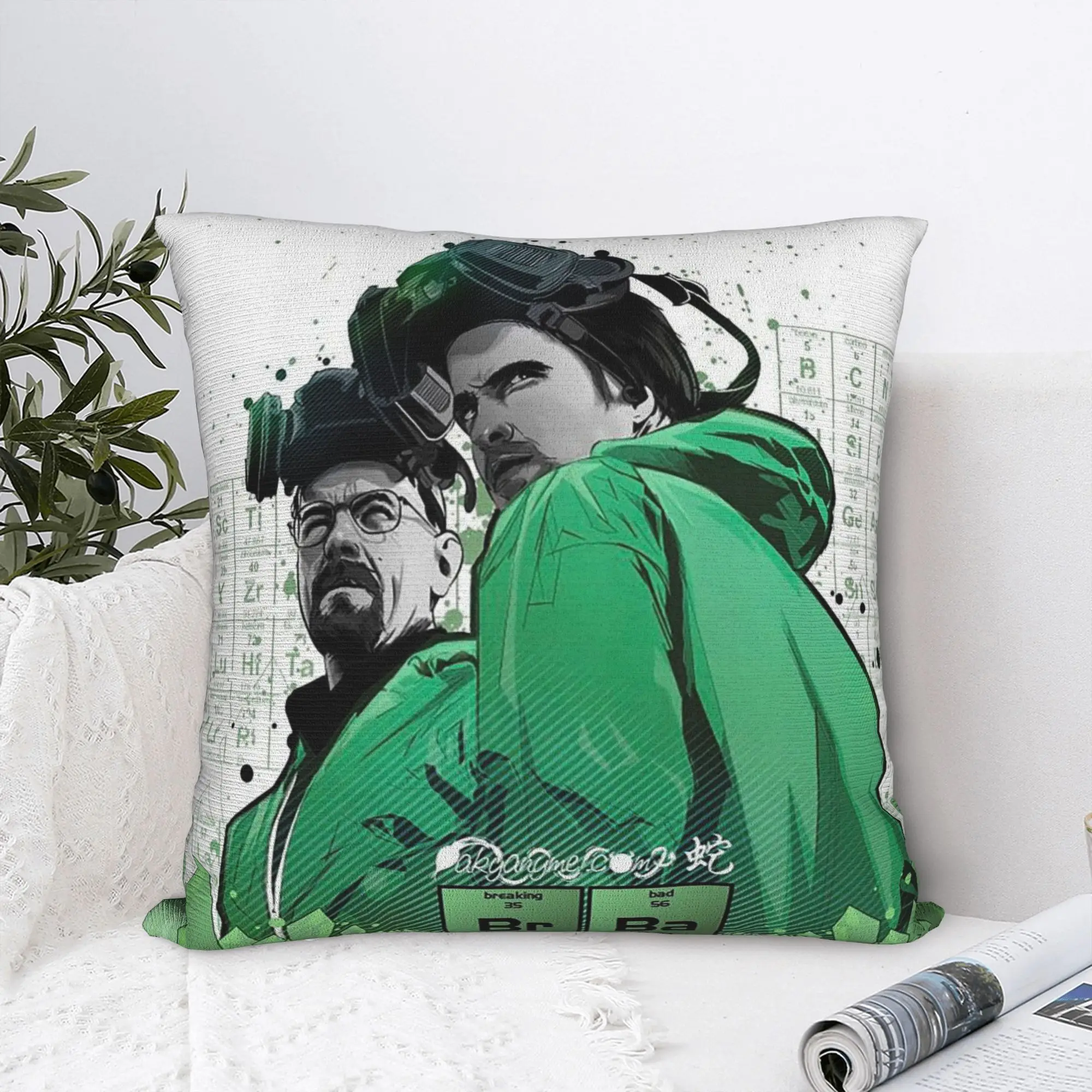Breaking Bad Walter White Square Pillow Case Jesse Pinkman Chemical Cushion Cover Custom Zipper Decor Pillowcase for Car 45x45cm