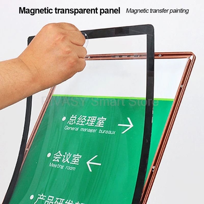 Aluminum Alloy Standing Poster Frame Shopping Mall Store Advertising Display Rack Door Floor Standing Advertising Stand 50*70cm