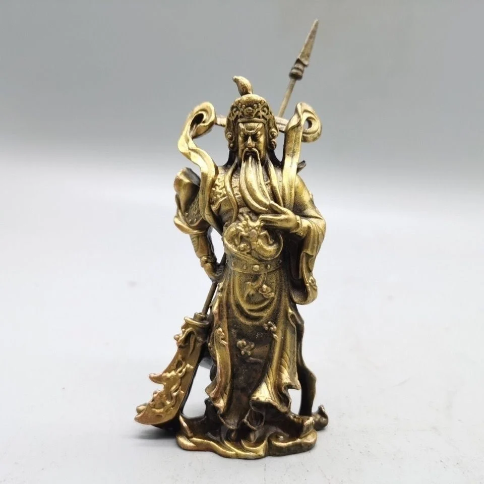 

Brass Guan Gong Guan Er Ye Wu Caishen home is dedicated opening gift living room office.